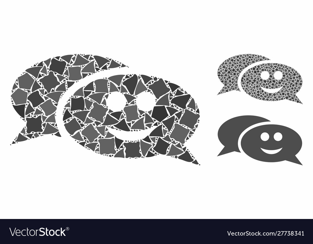 Smile chat messages composition icon bumpy