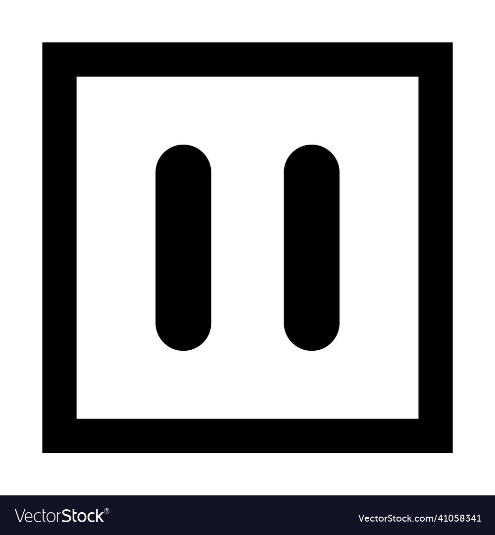 Stop and pause icon interface media button Vector Image Stop and pause icon interface media button