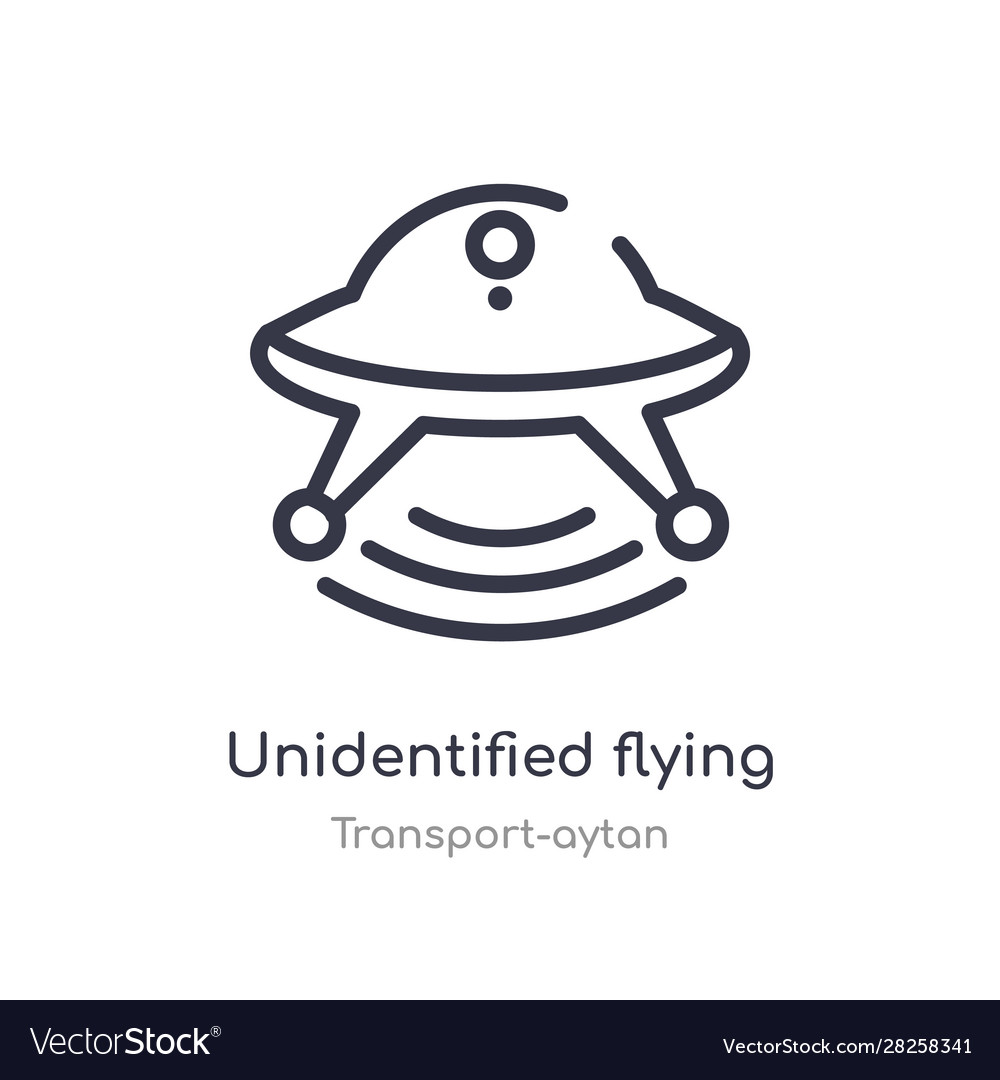 Unidentified flying object outline icon isolated