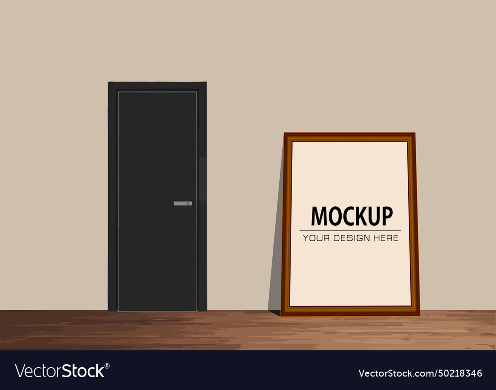 Abstract wall with mockup frame image and place