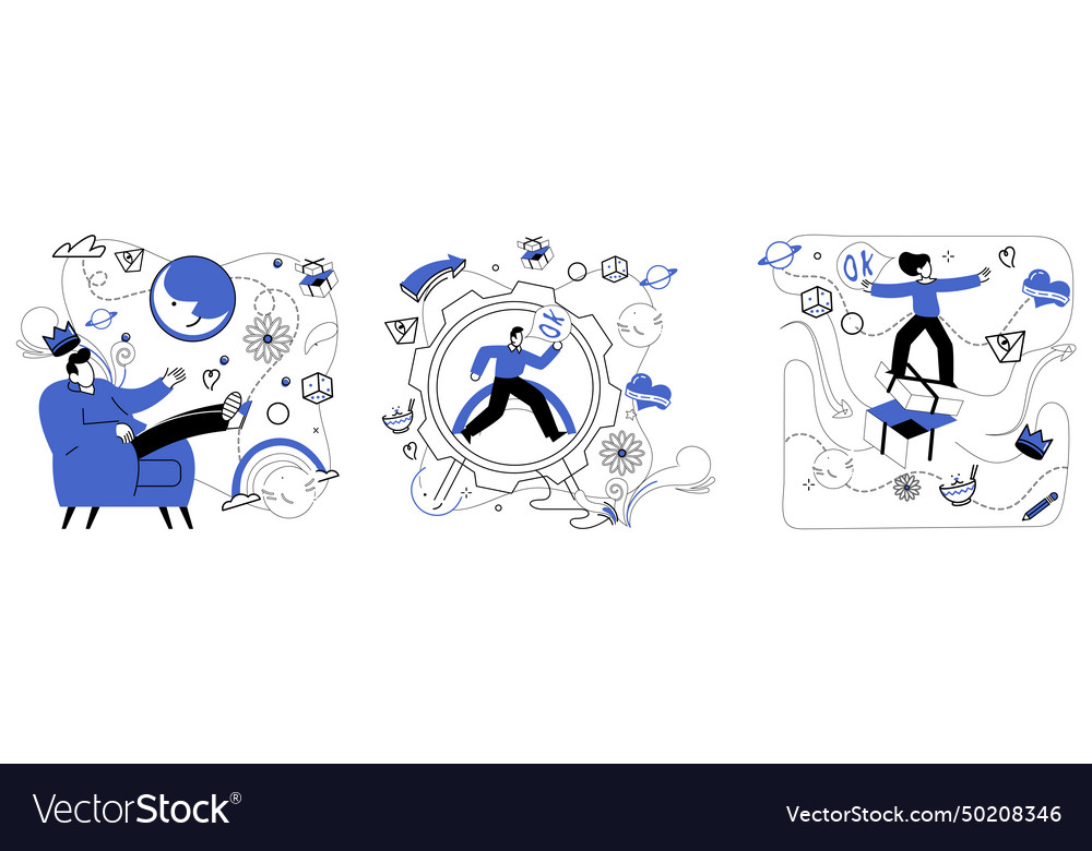 Business modeling designing model vector image Business modeling designing model