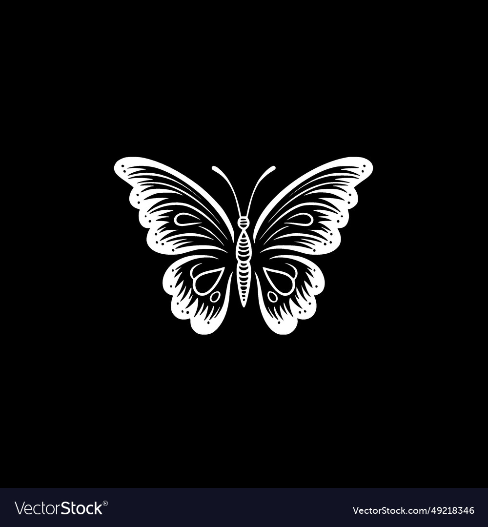 Butterfly - minimalist and simple silhouette Vector Image