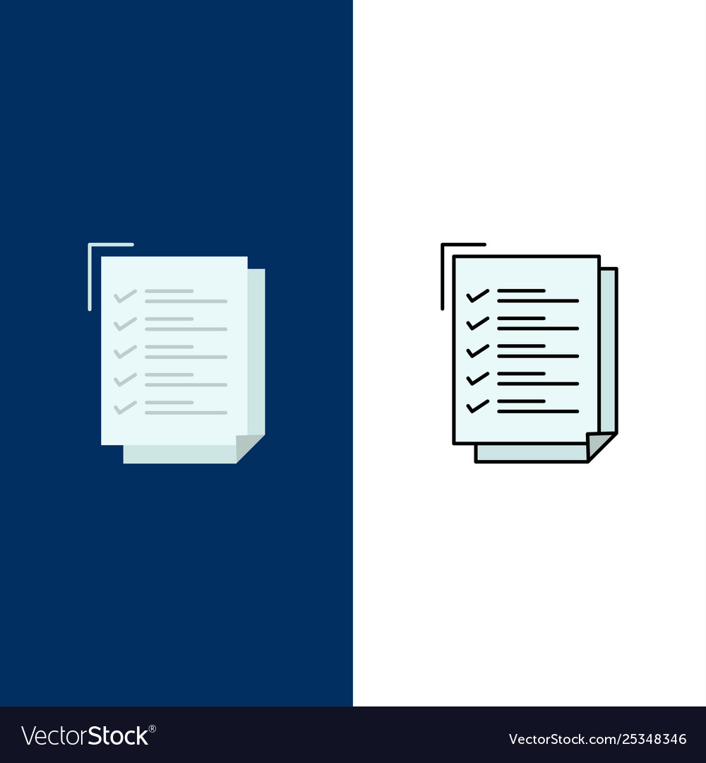 Checklist to do list work task notepad icons flat vector image Checklist to do list work task notepad icons flat