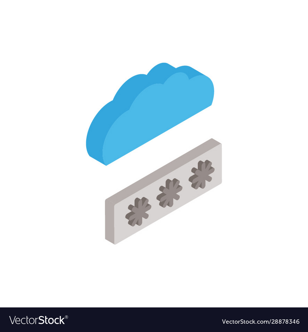 Cloud computing with access password vector image Cloud computing with access password