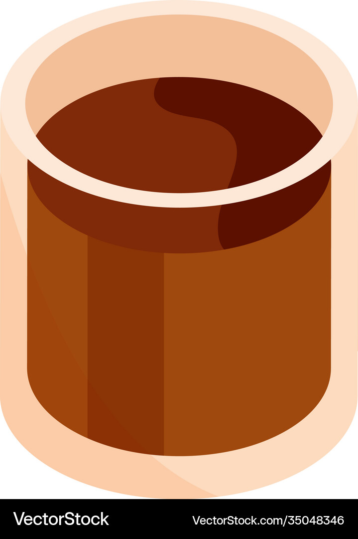 Coffee glass cup beverage brewing isometric icon Vector Image