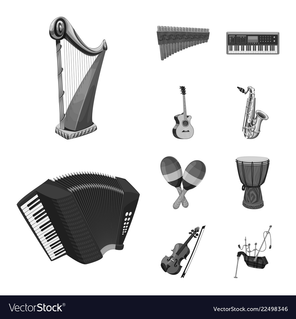 Design of music and tune icon set vector image Design of music and tune icon set