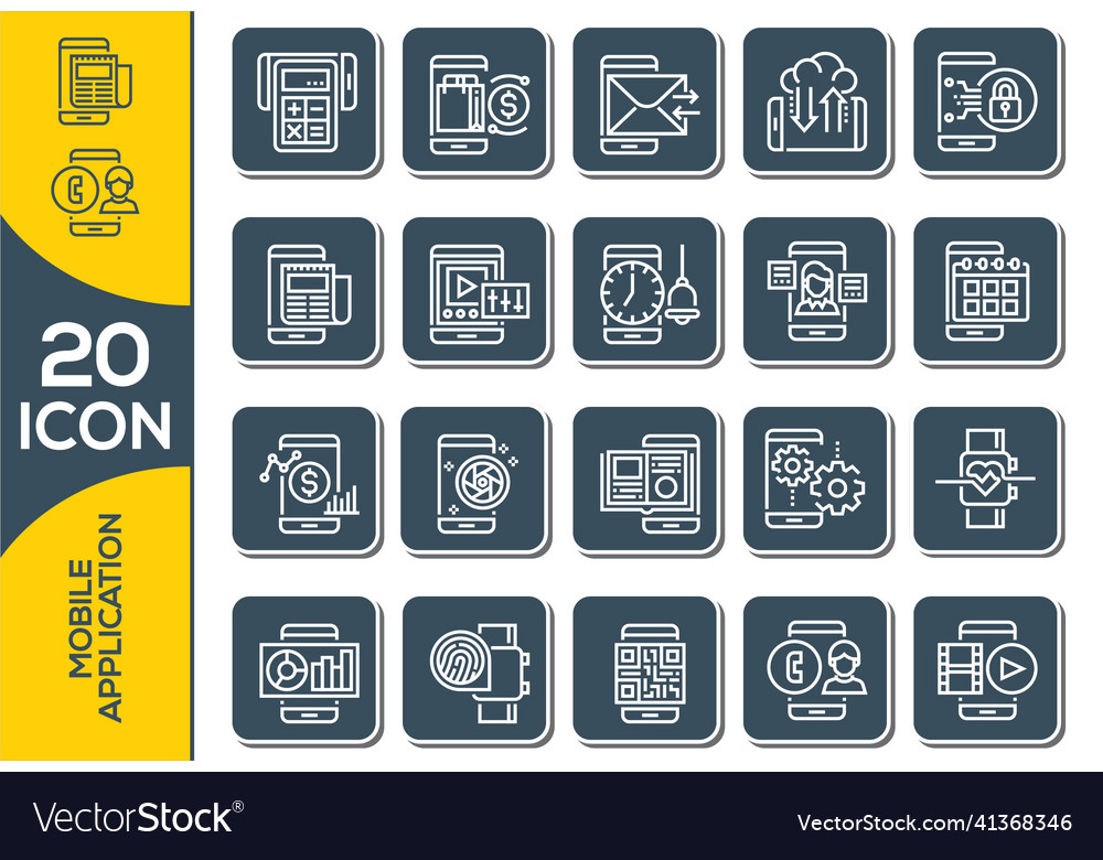 General basic icon symbol phone application user