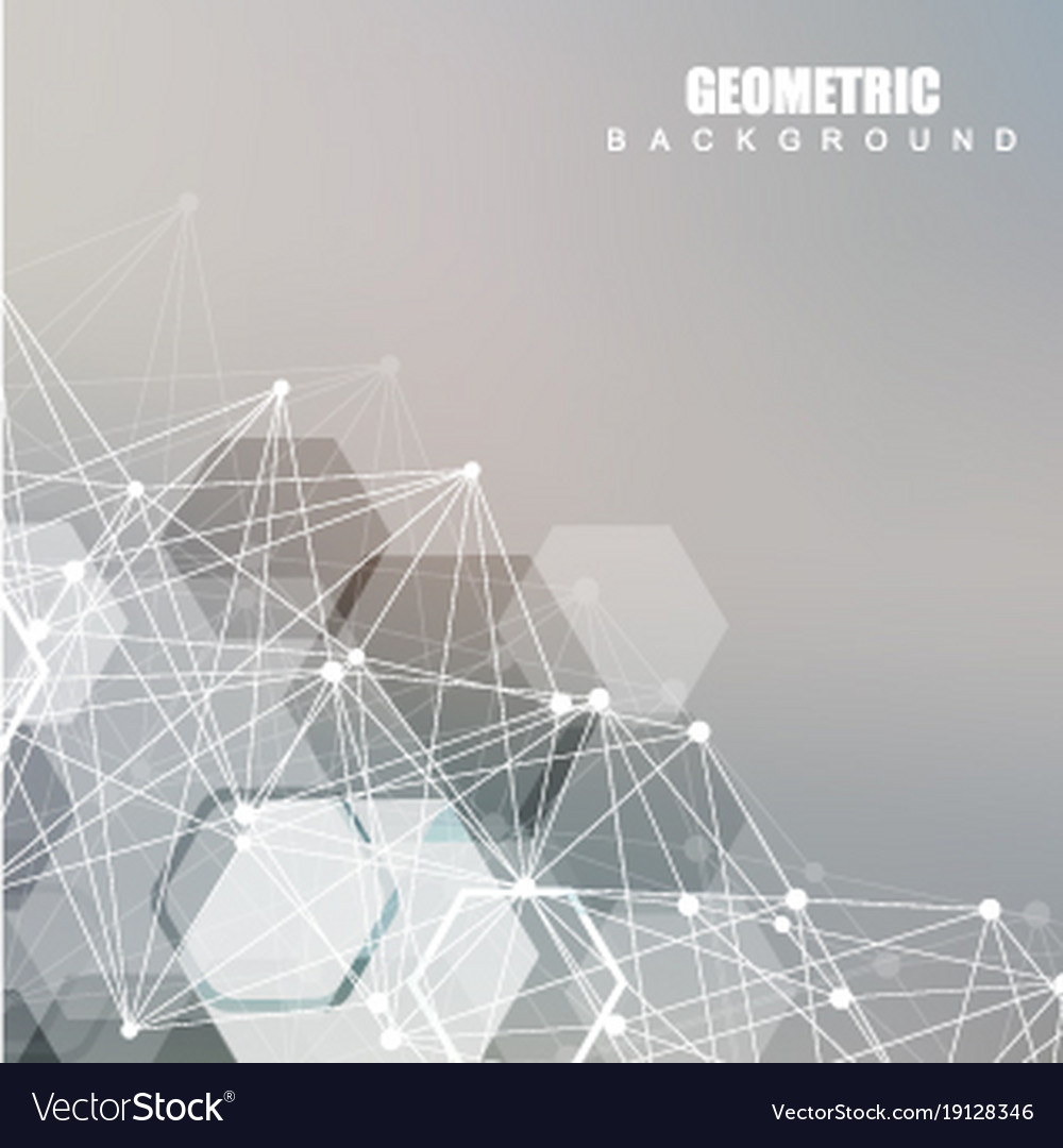 Geometric abstract background with connected line