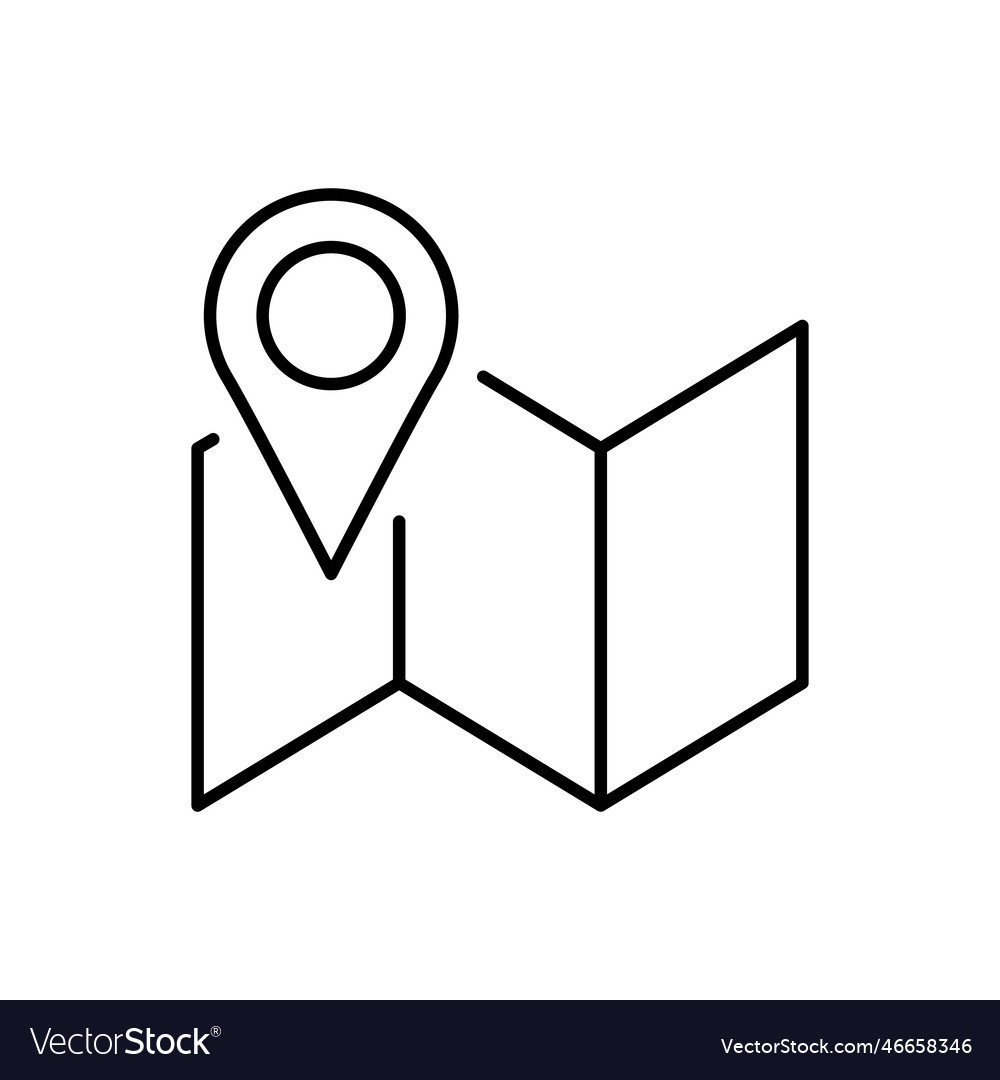 Icon of a location or point on the map vector image Icon of a location or point on the map