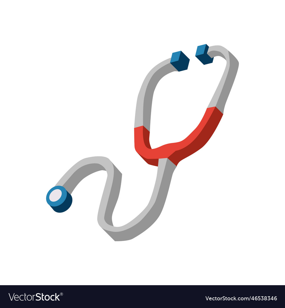 Medical stethoscope flat icon design