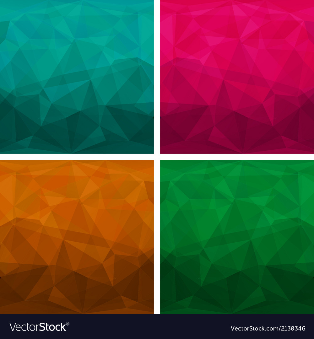 Modern Triangle Backgrounds - Abstract Polygons