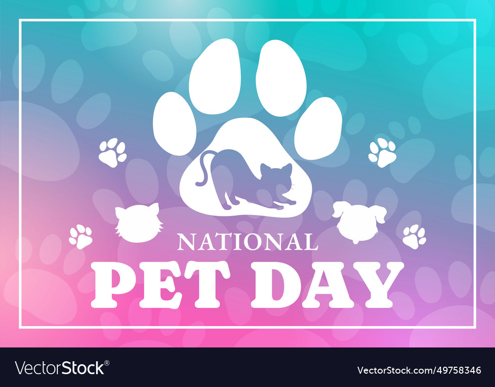 National pet day on april 11 with cute pets