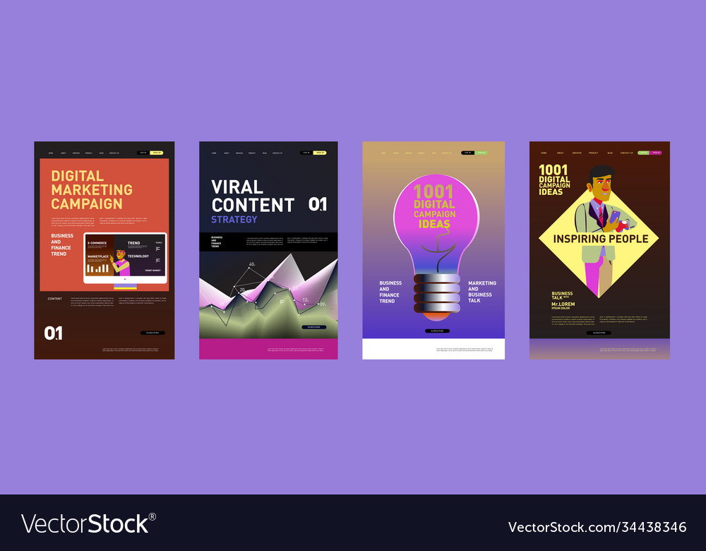 Presentation and website interface layout design
