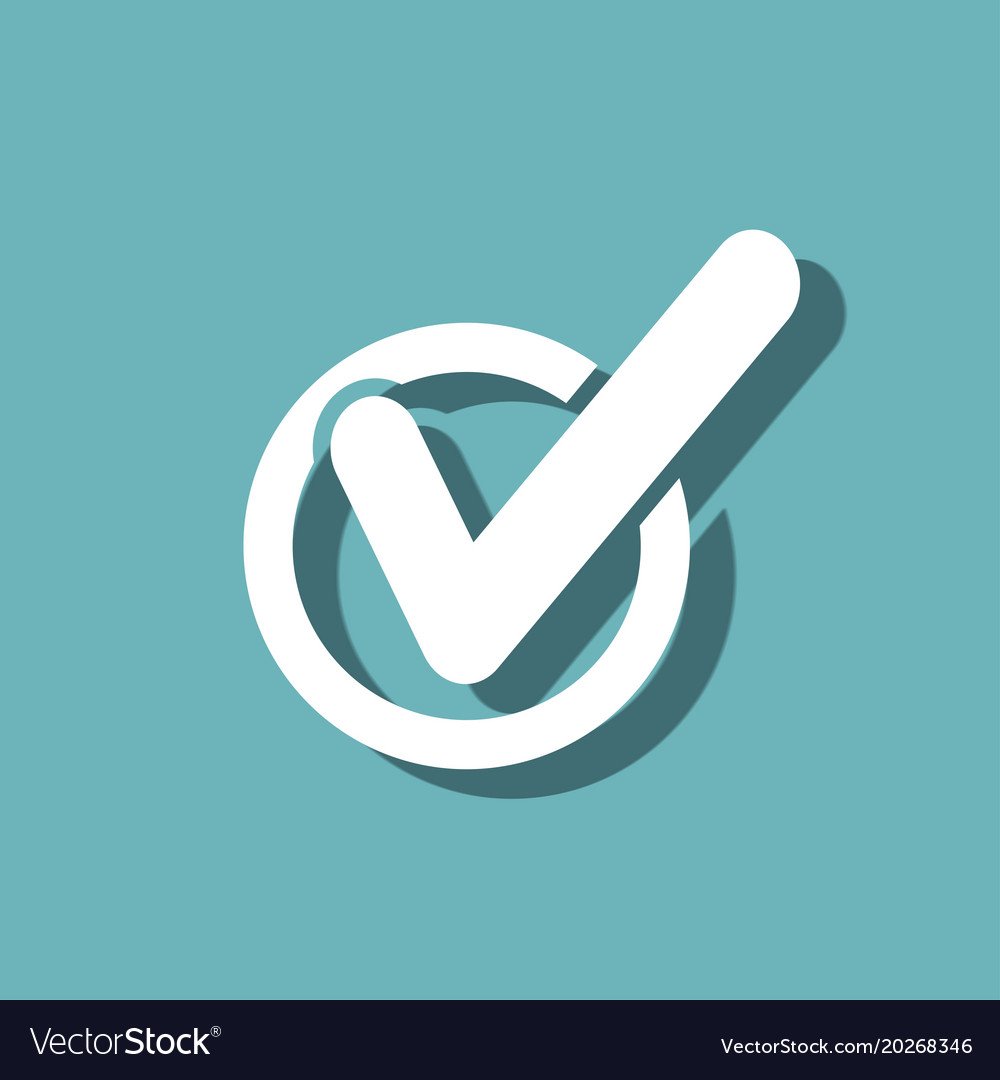 Rounded check mark icon Royalty Free Vector Image