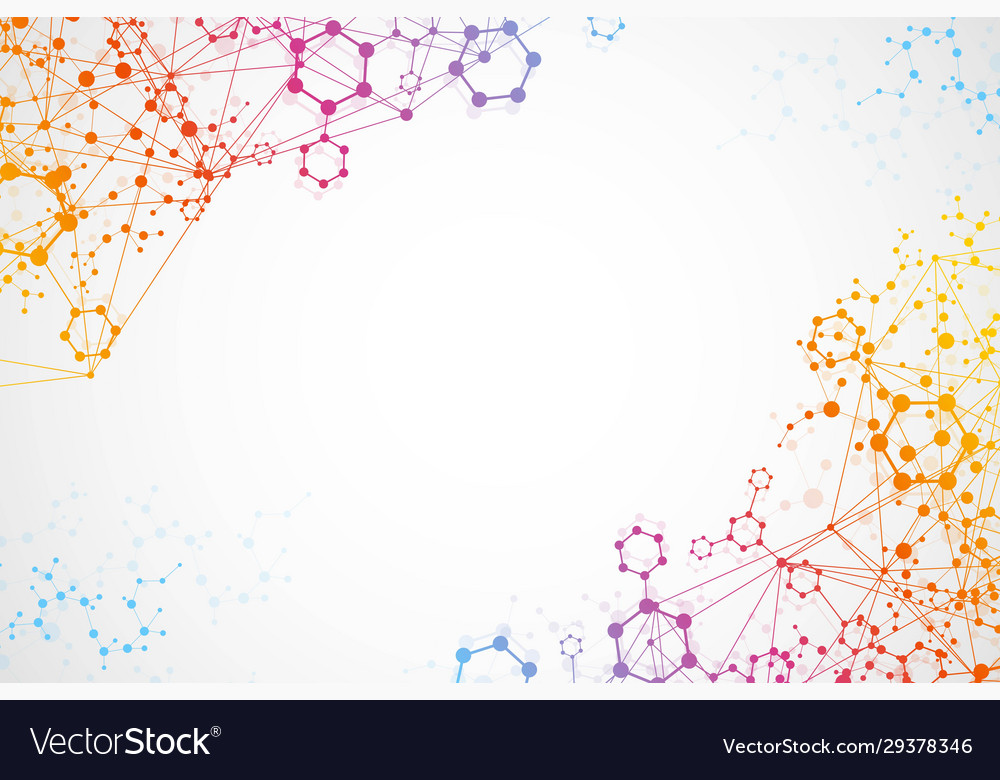 Science network pattern connecting lines and dots vector image Science network pattern connecting lines and dots