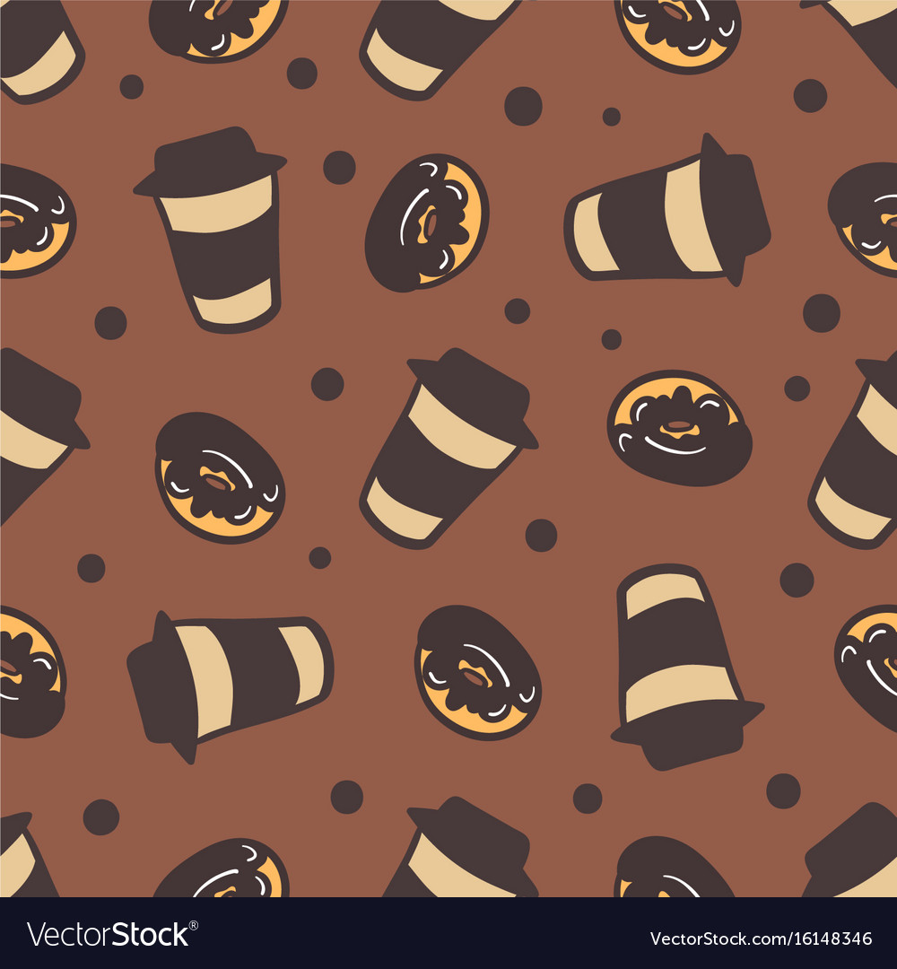 Seamless background with a pattern of cups