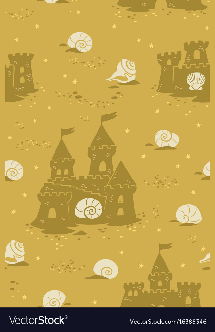 Seashell Sandcastle Pattern