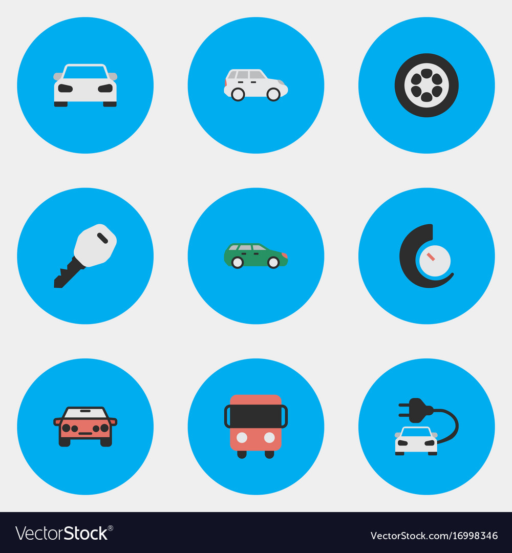 Set of simple traffic icons