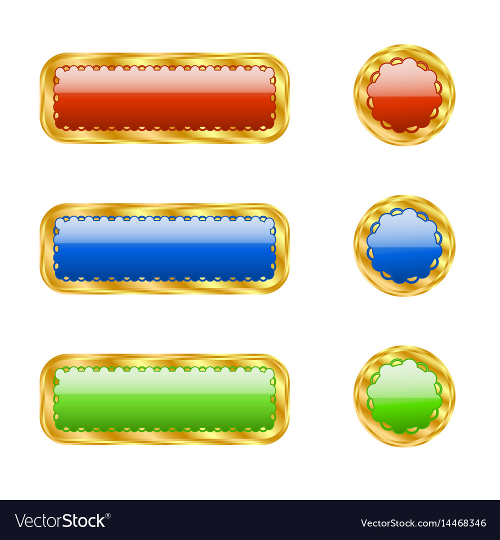 Six openwork buttons