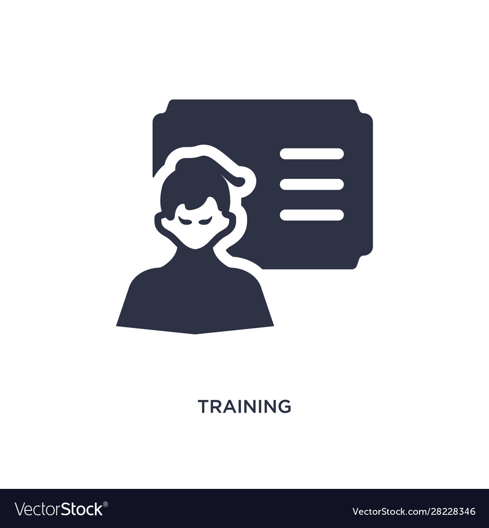 Training icon on white background simple element vector image Training icon on white background simple element
