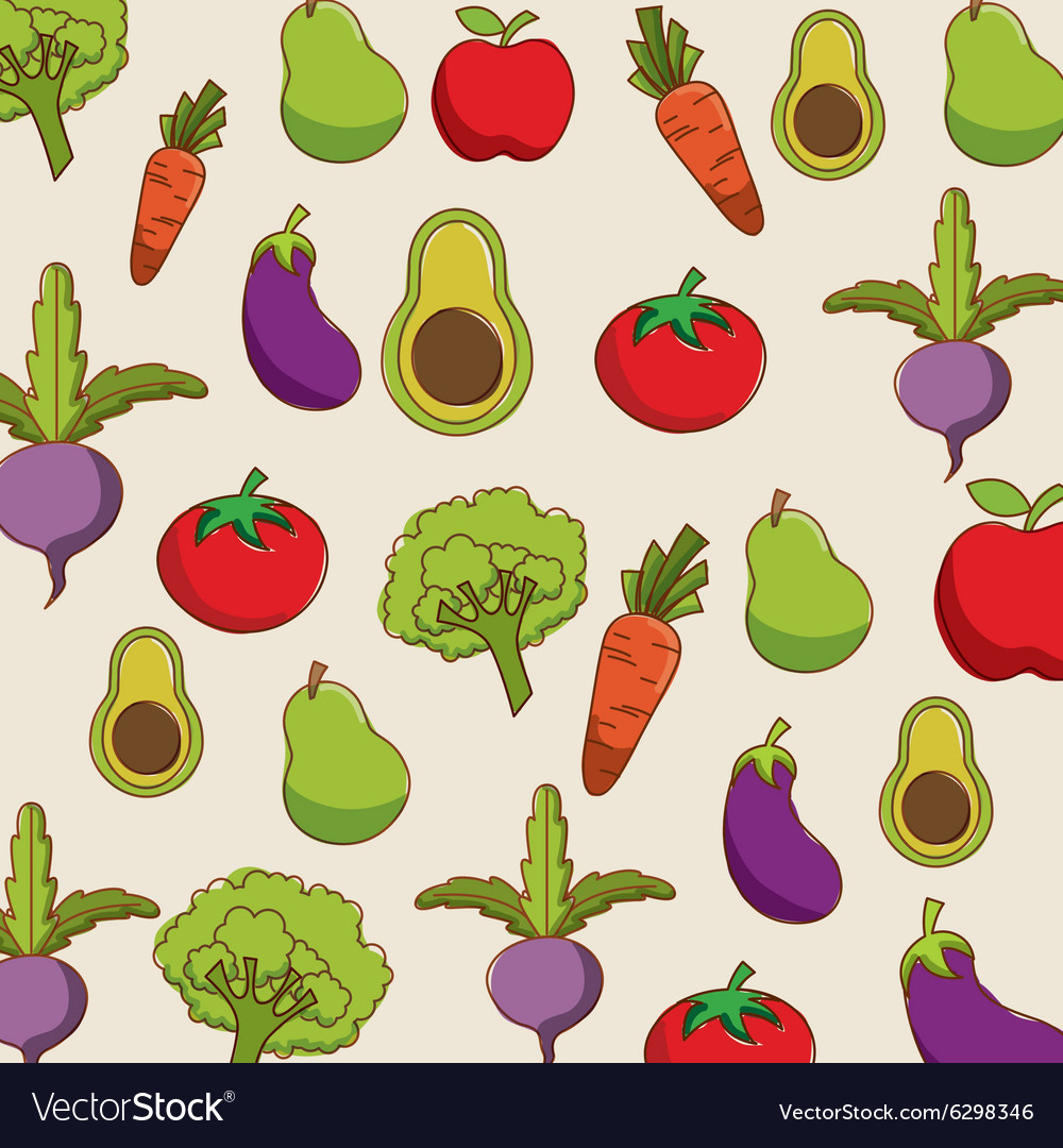 Vegan food design Royalty Free Vector Image - VectorStock