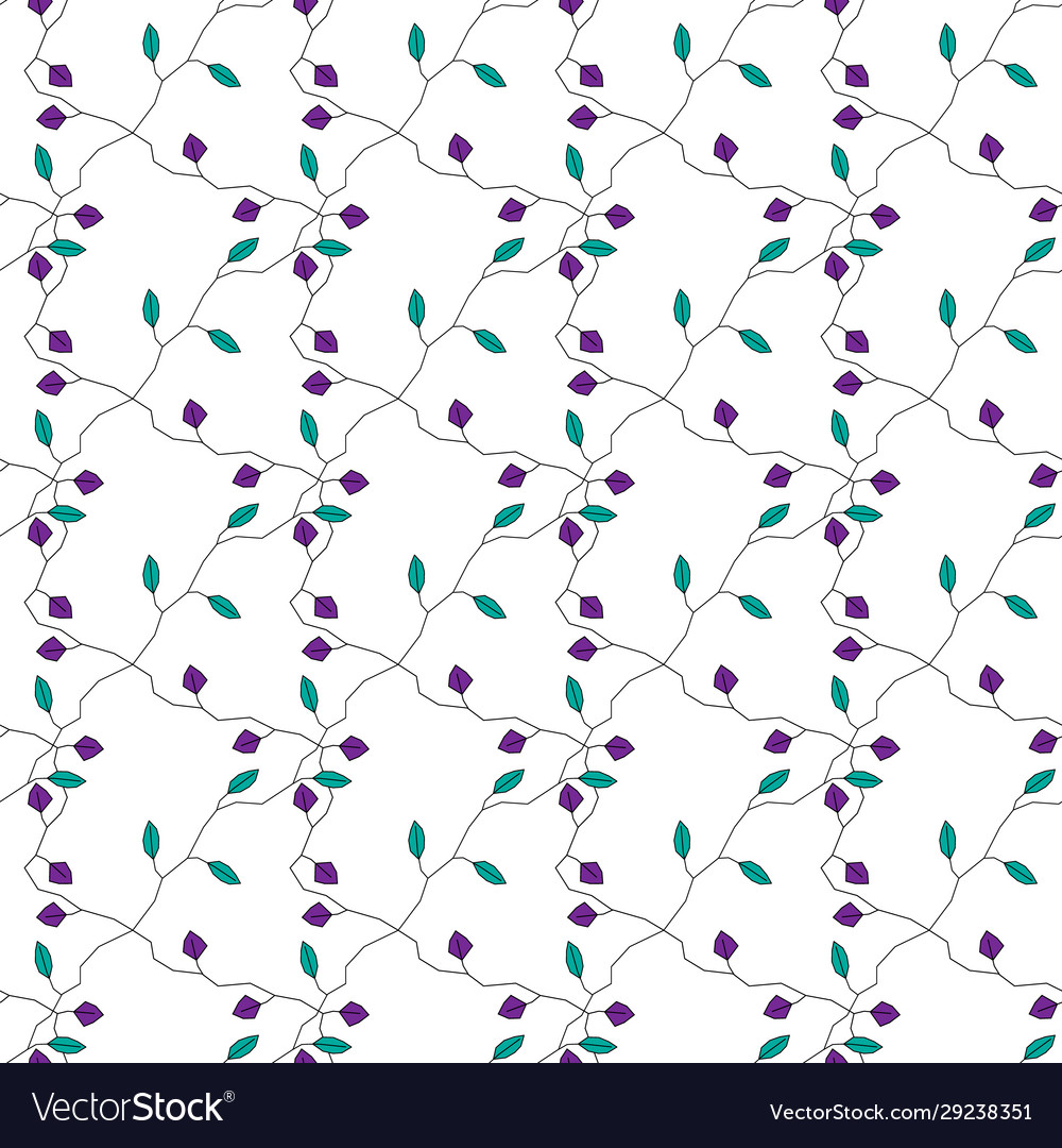 Abstract spring pattern with colorful tiny leaves vector image Abstract spring pattern with colorful tiny leaves