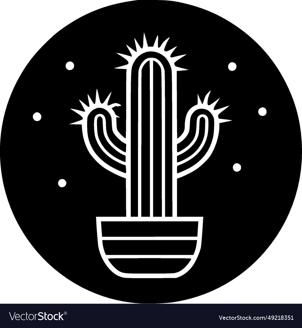 Cactus - minimalist and flat logo