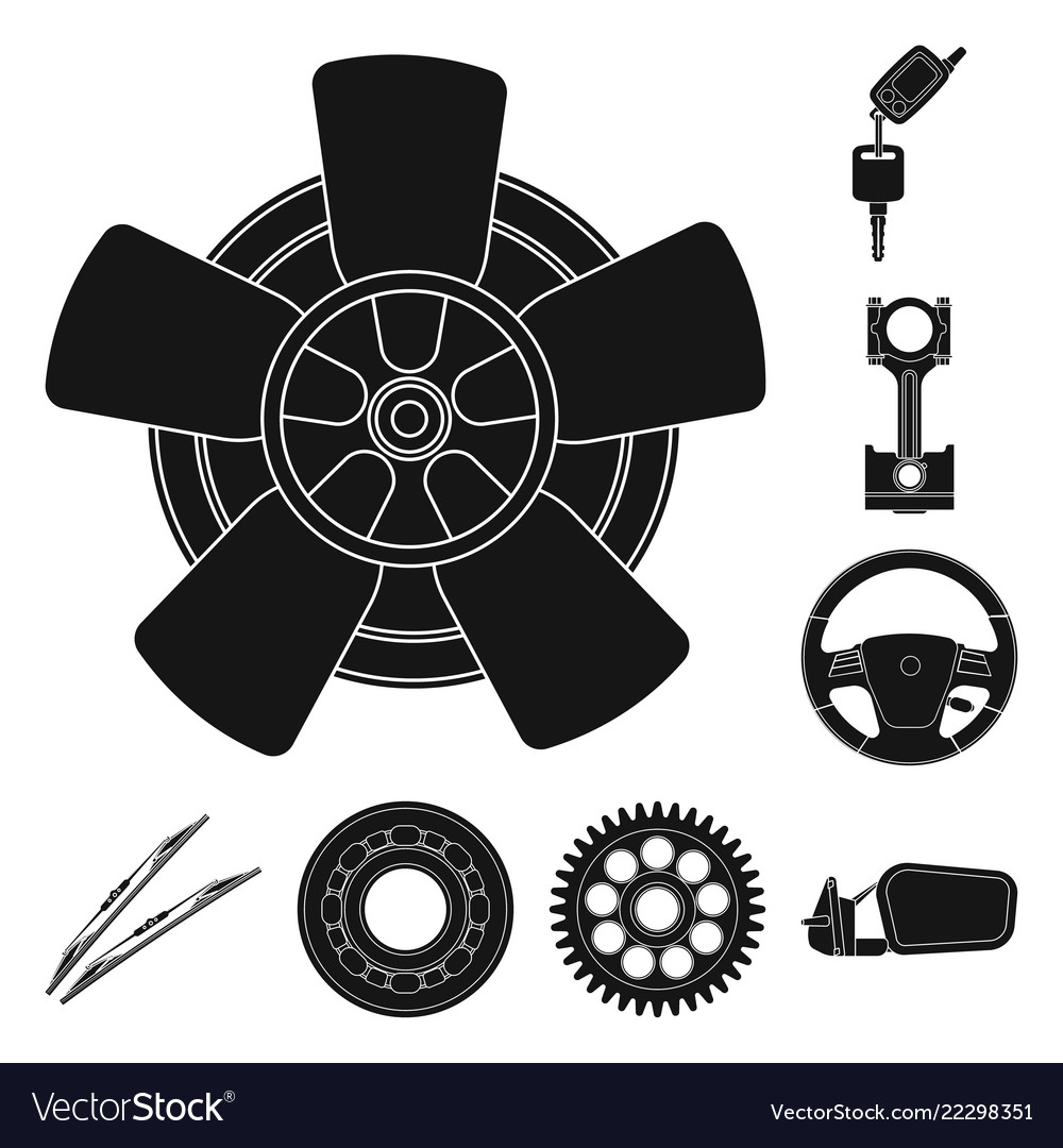Design of auto and part icon set vector image Design of auto and part icon set