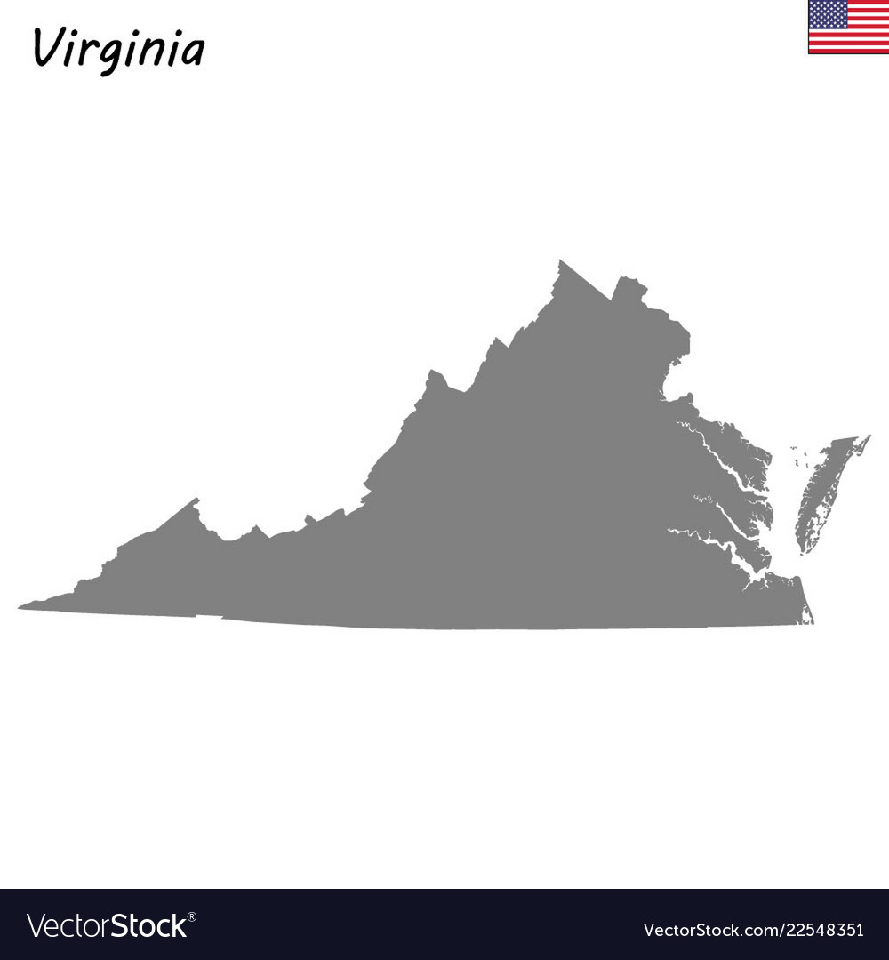 Detailed Map of Virginia