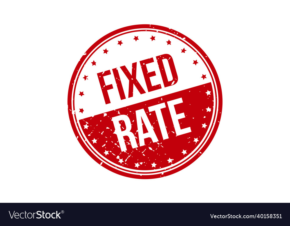 Fixed rate rubber stamp red
