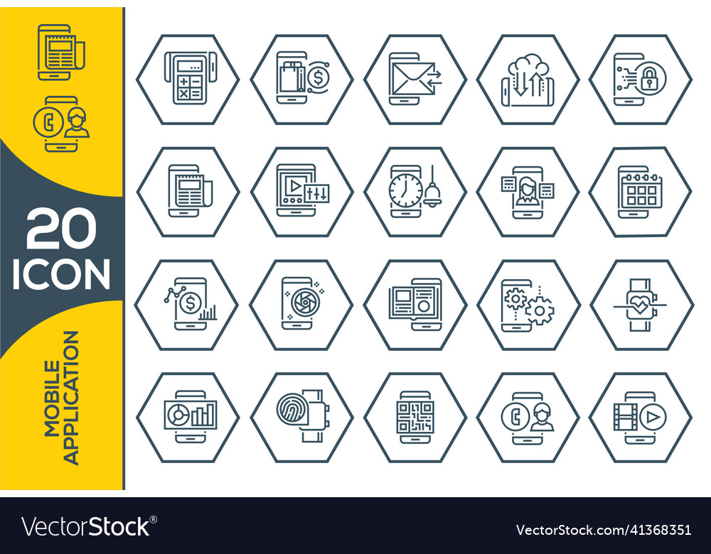 General basic icon symbol phone application user