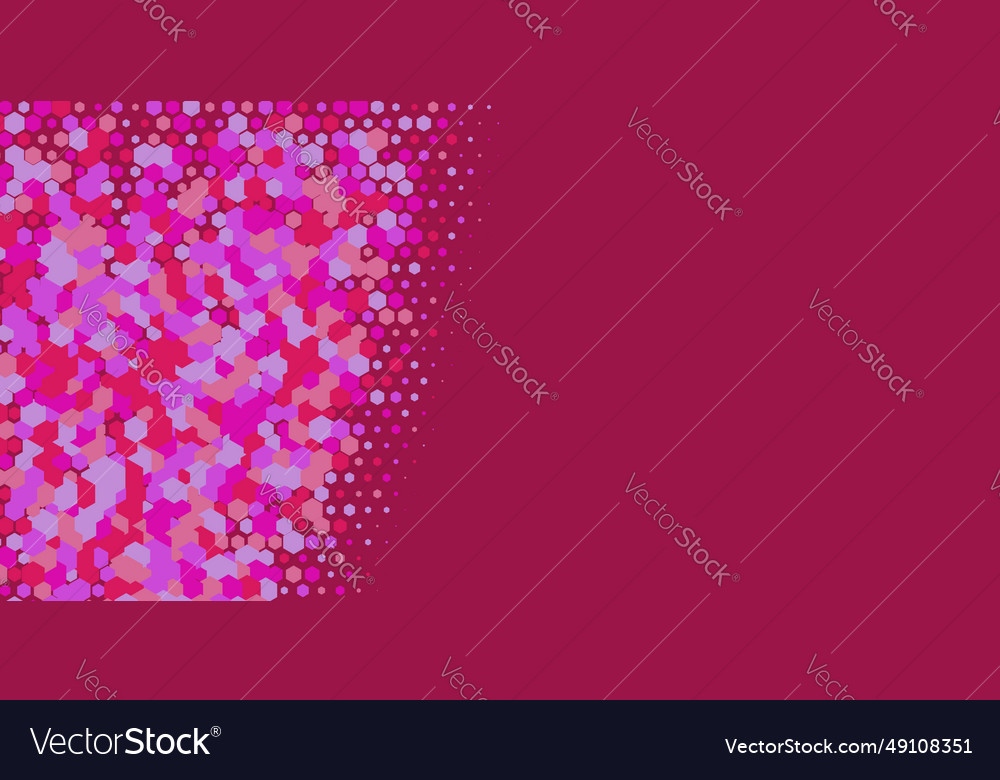 Geometric multi size hexagon with color