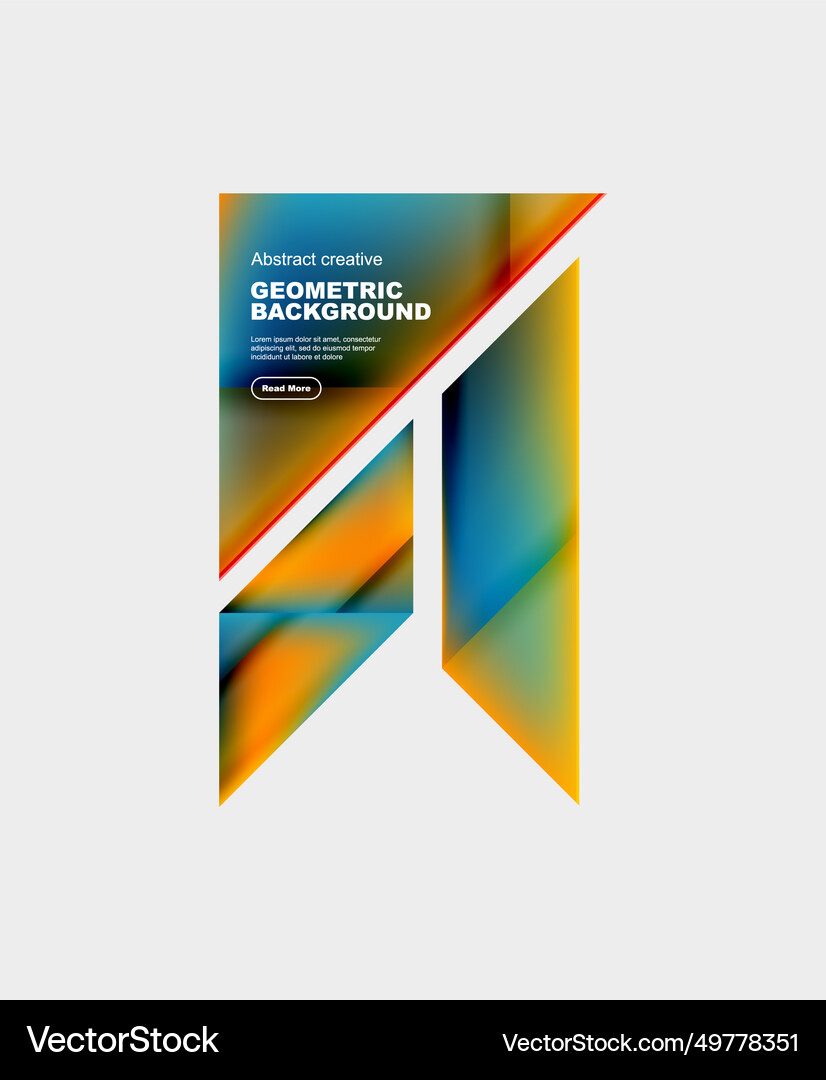 Gradient triangles abstract background Royalty Free Vector