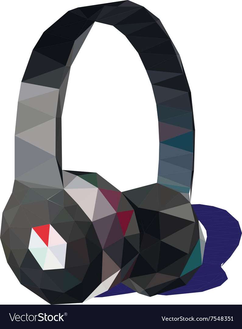 Headphones triangle Royalty Free Vector Image - VectorStock