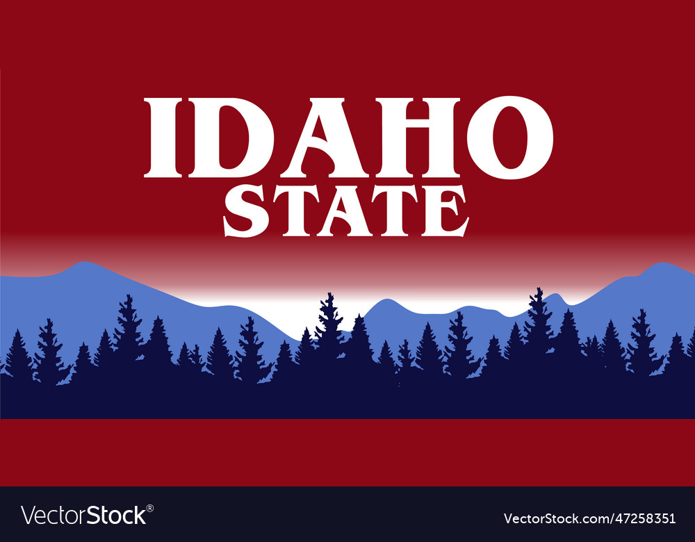 Idaho state united states of america Royalty Free Vector