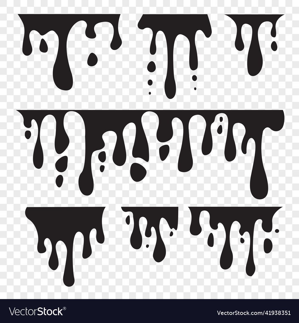 Paint dripping dripping liquid and Royalty Free Vector Image