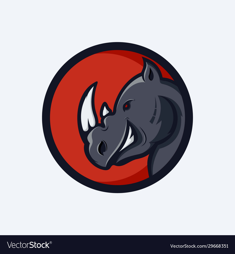 Rhino mascot sport design