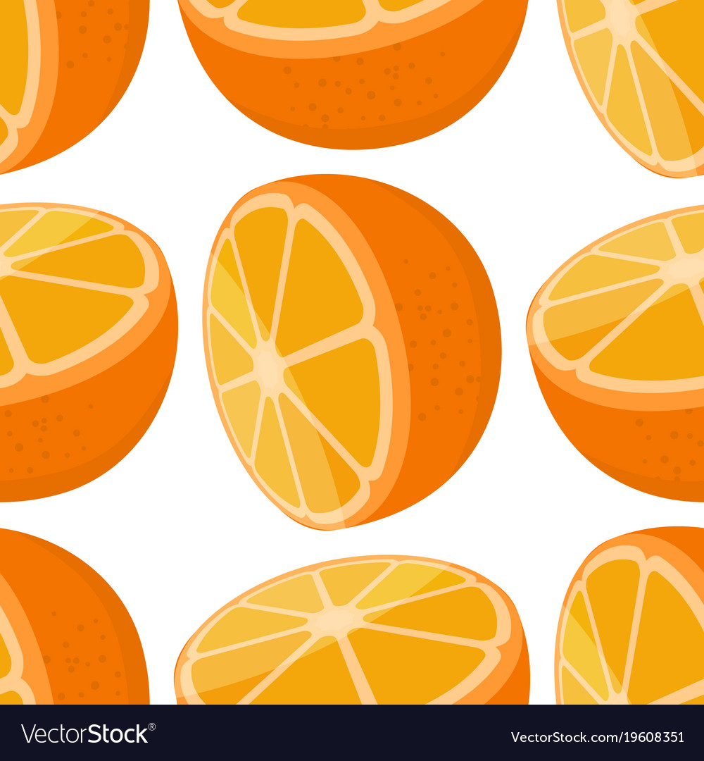 Seamless pattern of oranges