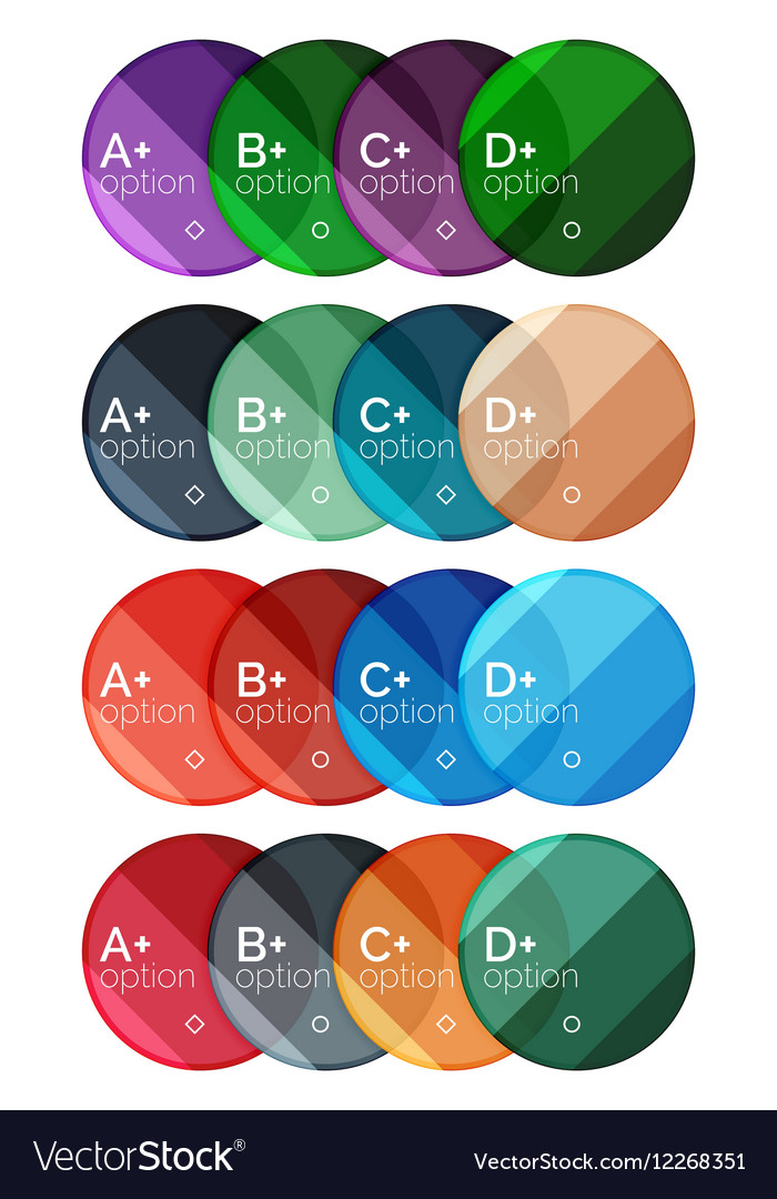 Set of round option diagram template for your data