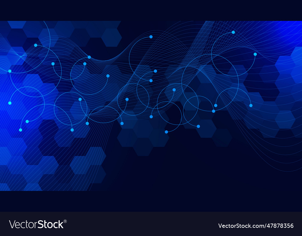 Abstract geometric with connecting lines and dots vector image Abstract geometric with connecting lines and dots