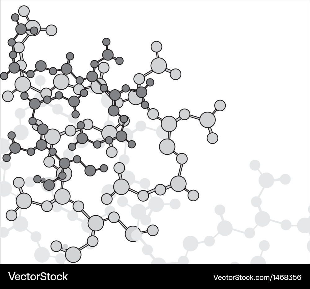 Abstract molecular structure background Royalty Free Vector