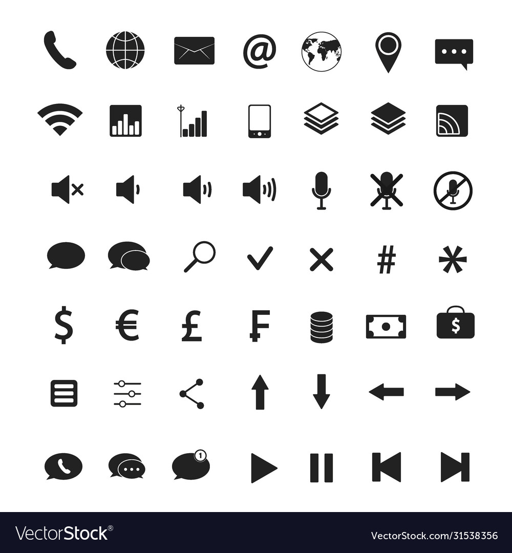 Biggest collection different icons for using