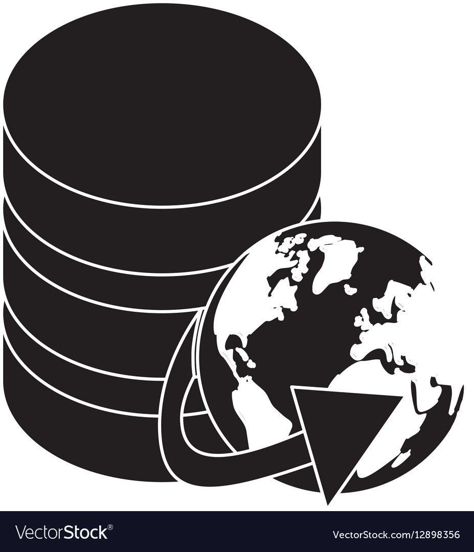 Black database globe connections network design