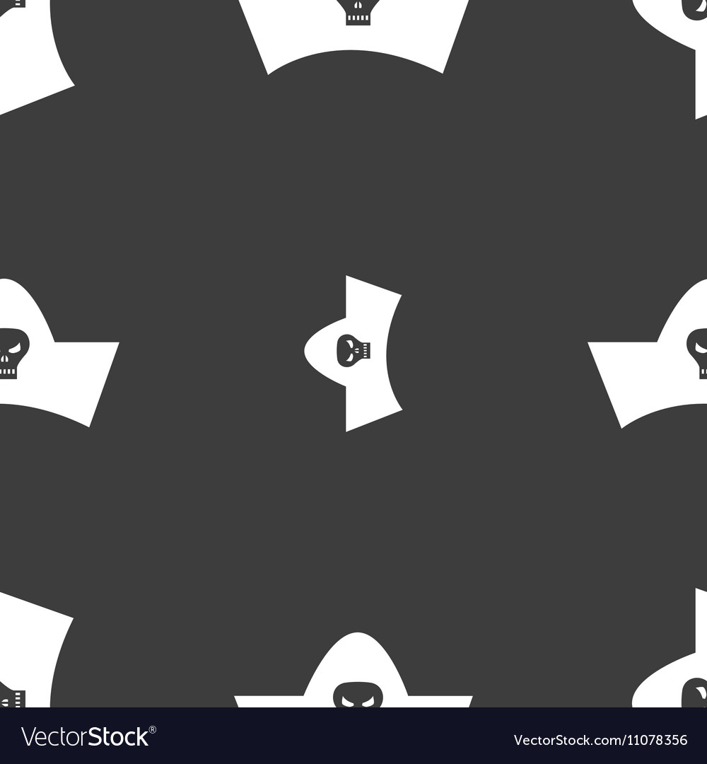 Black pirate hat with skull and crossbones icon