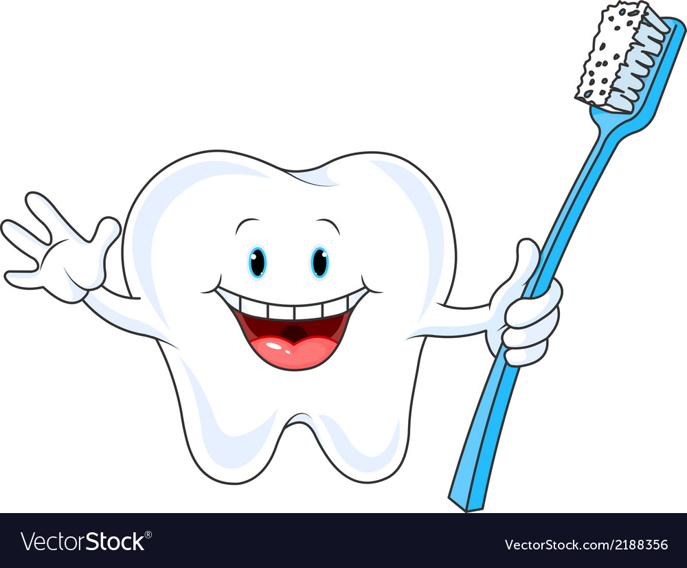 Cartoon Tooth Character Royalty Free Vector Image