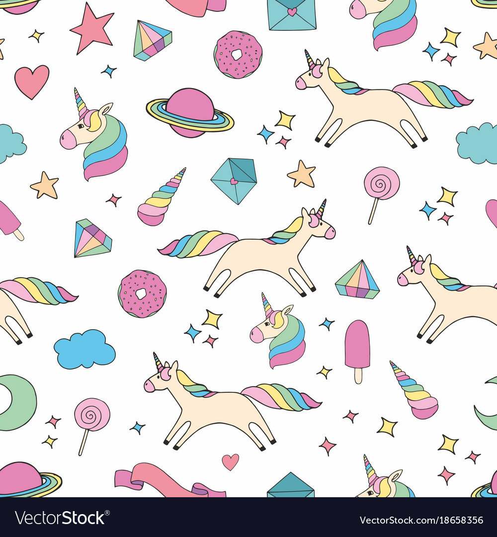Colorful Unicorn Seamless Pattern