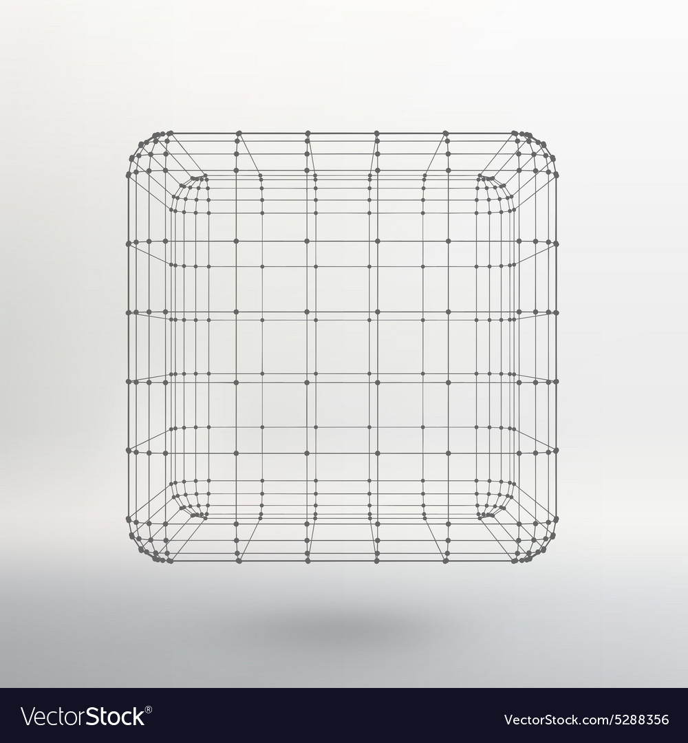 Cube of lines and dots