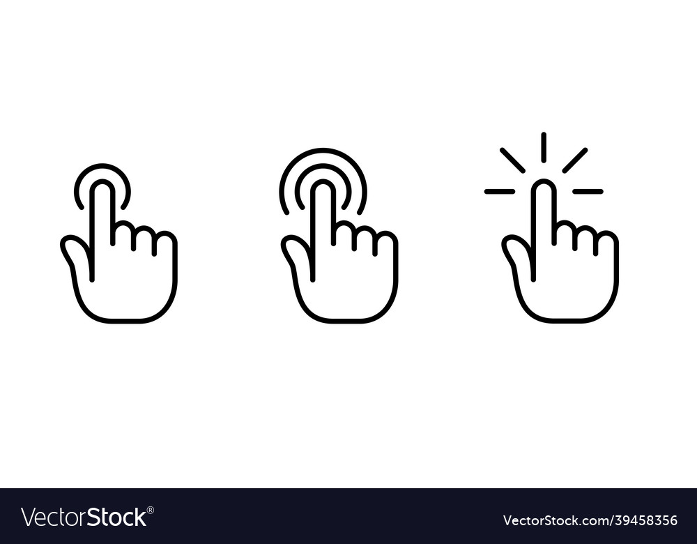 Finger Tap Icons - Click & Touch Set