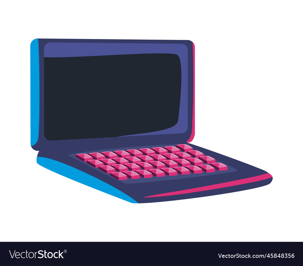 Flat laptop design Royalty Free Vector Image - VectorStock