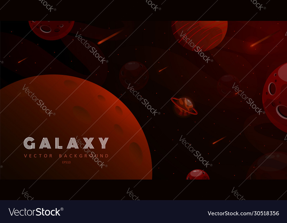 Horizontal space backgrounds with abstract shape